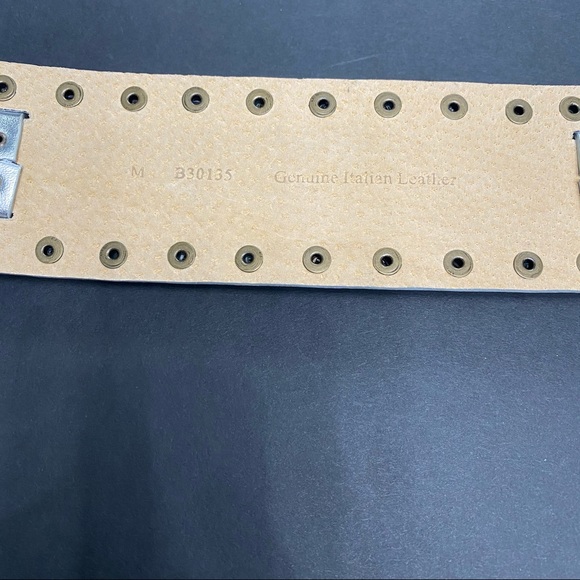 L & D Studded Italian Leather Belt- Size M - Picture 14 of 14